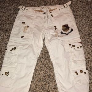 Robin’s jeans white Capri jeans